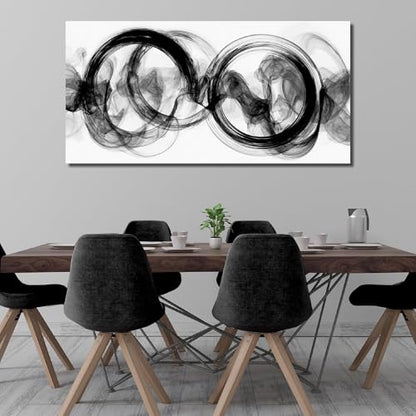 Black and White Abstract Wall Art for Office Modern Art Wall Decor for Living Room Large Wall Pictures for Bedroom 29 x 58 Inch - size: 58"L x 29"W