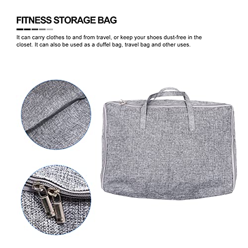 Large Capacity Cotton Storage Bag Linen Bag for Outdoor Travel Easy Zipper