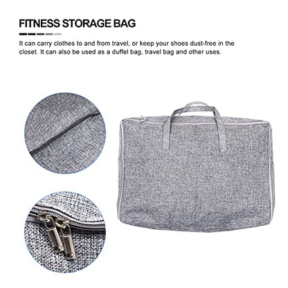 Large Capacity Cotton Storage Bag Linen Bag for Outdoor Travel Easy Zipper