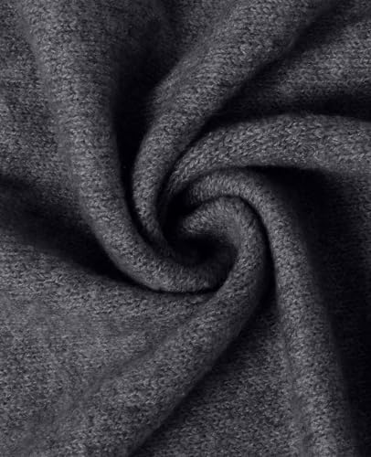 Women's Pashmina Shawl Wraps for Evening Dresses Wedding Bridal Open Front Poncho Cape Soft Large Scarf - color: Dark Grey