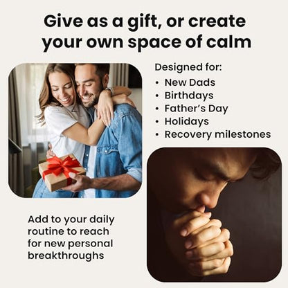 Affirmation Cards with Aromatherapy 50 Daily Motivation and Recovery-Inspired Affirmations with Wooden Stand & Magnetic Gift Box, Rosemary and Peppermint for Mindfulness and Reflection