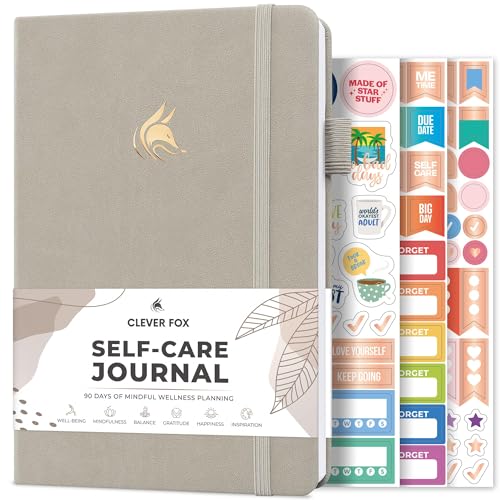 Clever Fox Self-Care Journal – Daily Reflection Notebook – Mental Health & Personal Development Planner, Meditation & Mood Log, A5 (Foggy Alps) - color: Foggy Alps, size: A5 (5.8'' x 8.3'')