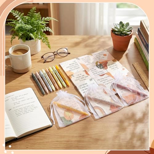 Mooliwe 96 Pcs Positive Affirmation Gift Set Gratitude Notebooks with Pens Small Bags Motivational Encouragement Notepads Daily Affirmations Journal for Women Stress Relief Self Care (New Mom) - style: New Mom