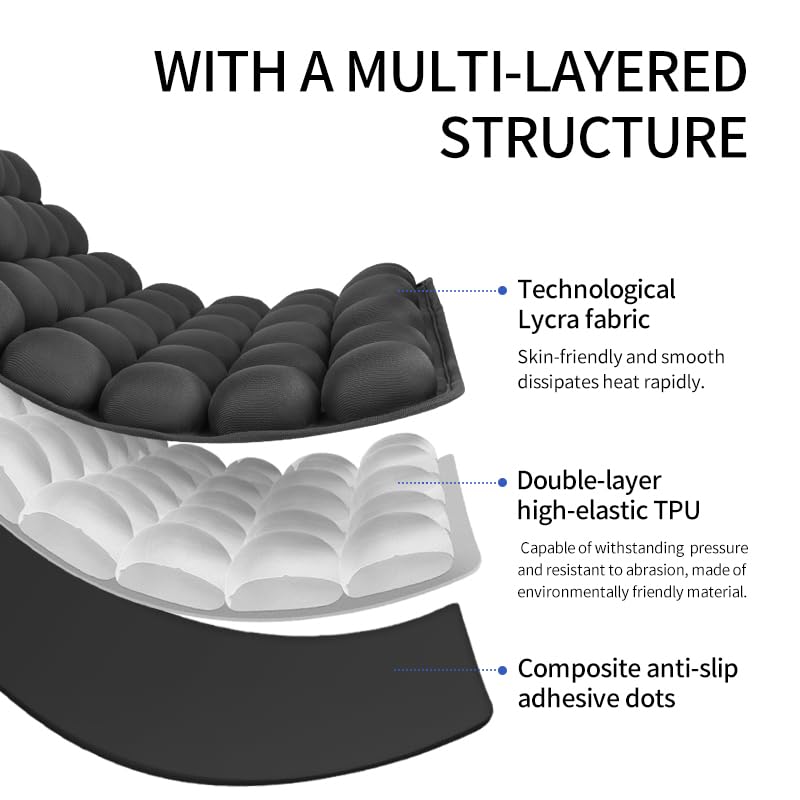 1Pcs Travel Cushion Airplane Seat - Inflatable Airplane Seat Cushion for Travel.Suitable for Long Distance Sedentary People to Use,Easy to Carry, 3D Inflatable Airbag is Ergonomic and Suitable