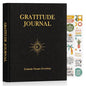Lanpn Daily Gratitude Journal for Men Woman, 4 Month Mindfulness & Affirmation Planner, 7.8"x9.2" The 5 Minute Grateful Diary, Guided Reflection with Positivity Prompts Undated Notebook, Black - color: Black