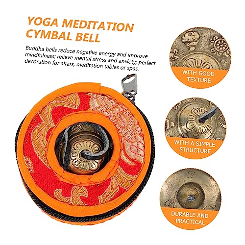 Nepal Style Pure Copper Meditation Bell Yoga Decor Hand Bells for Adults