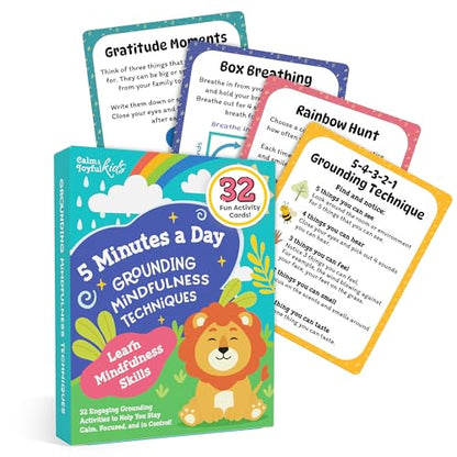 Mindfulness Cards for Kids - Social Emotional Learning Tools, Coping Skills, Self-Regulation Flash Cards, Therapy Resources, Preschool, Special Needs, ADHD, Autism, Counseling Supplies, Learning Game