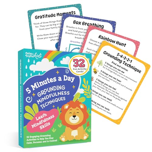Mindfulness Cards for Kids - Social Emotional Learning Tools, Coping Skills, Self-Regulation Flash Cards, Therapy Resources, Preschool, Special Needs, ADHD, Autism, Counseling Supplies, Learning Game