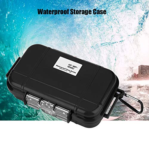 Alomejor Storage Case Shockproof Airtight Carry Box Container for Outdoor Survival(Black)