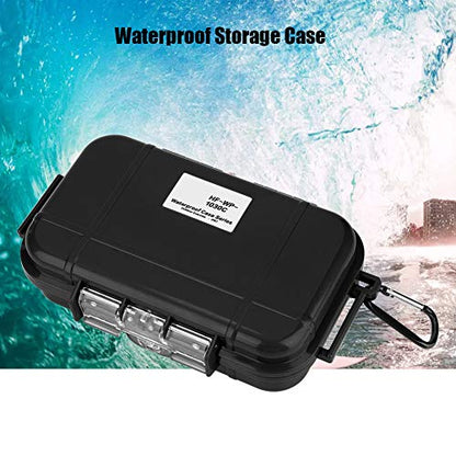 Alomejor Storage Case Shockproof Airtight Carry Box Container for Outdoor Survival(Black)