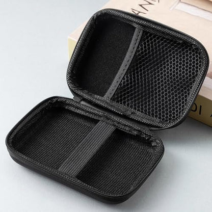 Slimly Portable Organizers Bag 14x10x4cm Storage Box Holder with Shockproof Fabric Pouches Travel Friendly Portable Bag