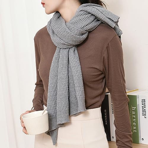 Shawl Wraps Women Fashion Knitted Shawls and Wraps Cardigan Cape Crochet Winter Shoulder Top Sweater Shawl Scarf - color: A Grey