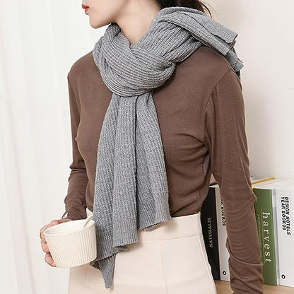 Shawl Wraps Women Fashion Knitted Shawls and Wraps Cardigan Cape Crochet Winter Shoulder Top Sweater Shawl Scarf - color: A Grey