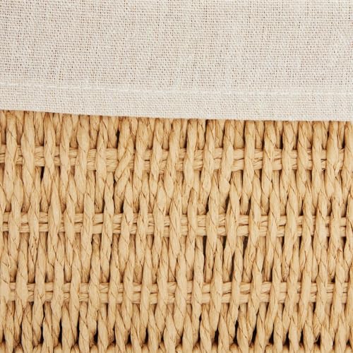 Juvale Wicker Storage Bins with Lids and Insert - Set of 2, 10 x 10 x 7 in & 8 x 8 x 6 in, Brown - Rectangular Lined Baskets with Lids & Insert for Organization