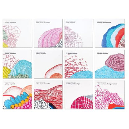 Mindfulness Cards Deluxe Artist Edition 48 Research-Backed Techniques for Real-Life Situations, Emotional Intelligence, Growth Mindset, Conflict Resolution, & Daily Mindfulness - color: Deluxe Artist Edition