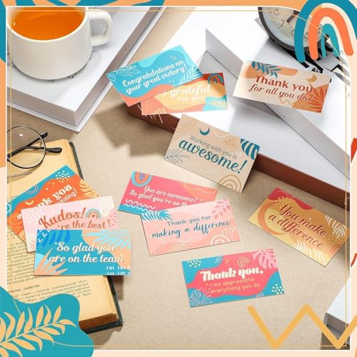 Yeaqee 240 Pcs Employee Appreciation Kudos Cards Funny Blank Back Motivational Card Encouragement Thank You Note Recognition Card for Teacher College Affirmation Gift(Retro) - style: Old school