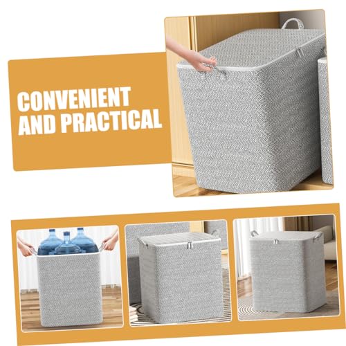 LABRIMP Clothes Storage Bag for Bedding and Quilts Large Capacity Household Organizer for Comforters Blankets and Clothes Non-woven for Moving and Travel