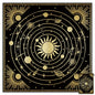 Tarot Altar Cloth Universe Solar System Print Card Table Tablecloth Celestial Golden Sun Tablecloth with Tarot Bag for Reading Rituals Crystals Spiritual Divination Witchcraft Supplies - color: Universe Solar System
