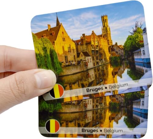 Menique Explore the World Memory Matching Game – 100 Cards (50 Pairs) with Famous Landmarks from 50 Countries – Includes Flag, Country & Place – Educational Geography Game + Informative Booklet - style: Explore the World