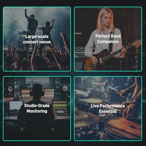 P2-Pro Portable in Ear Monitor Amplifier, Headphone Amp with XLR/TRS Inputs 3.5mm Output, Headphone Amplifier with Durable Belt Clip, Stereo/Mono Switch for Drummers, Guitar, Keyboardists - color: PRO
