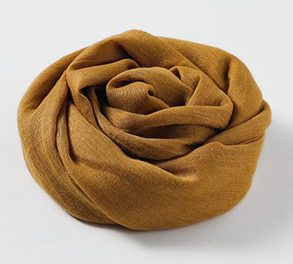 Jeelow Solid Color Scarf Wrap Shawl for Women Men – Soft Lightweight Head Scarf, All Season, Travel Beach Office Daily Wear - color: Ginger