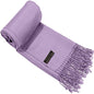 CJ Apparel Solid Color Tassels Design Nepalese Shawl Scarf Wrap Stole Throw Head Wrap Pashmina Gift Hand Made in Nepal New - color: Light Purple