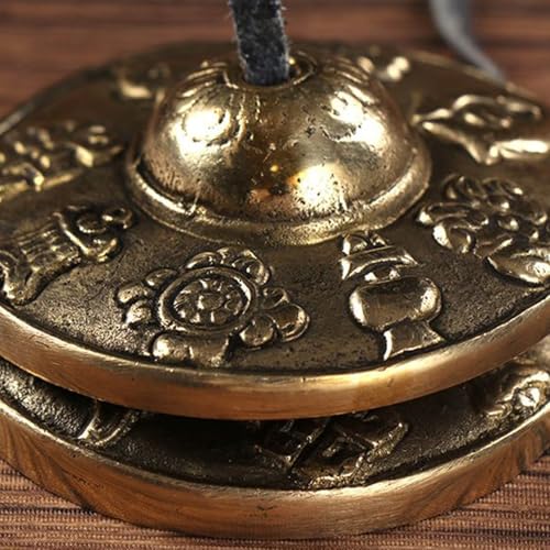Tibetan Cymbals Bell, Relaxing Spiritual Sound 6.5cm, Meditation Ritual Instrument, Yoga Cymbals Bell, Traditional Spiritual Chime, For Adults, Family, Friends, Holiday