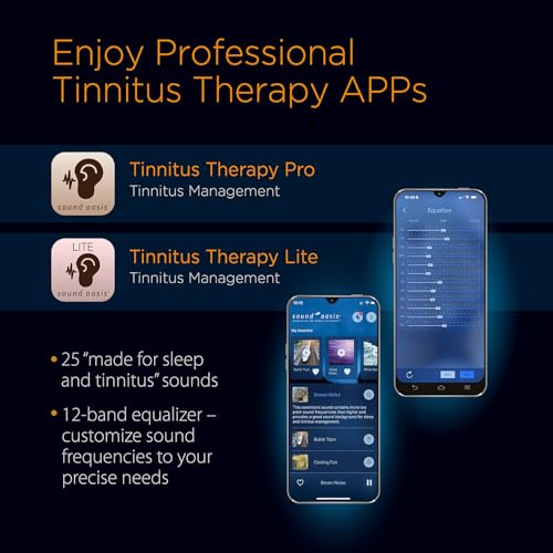 Sound Oasis® Bluetooth® Tinnitus Sound Therapy System® – 25 Built-in Tinnitus Relief & Relaxation Sounds, Extended 12-Hour Sound Tracks, Rechargeable Bluetooth Speaker for Sleep & Sound Masking - size: BST-80-25T