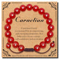 BONNY BOXX Braided Genuine Bracelet, Elegant Handcrafted Natural Gemstone Crystal Bracelet Healing Power Energy Inspirational Gifts with Card for Unisex - color: Carnelian, size: 10MM