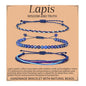 QOGIR Handmade Healing Bracelet,6mm Natural Gem Stone Bracelet rope bracelet - color: Lapis(Wisdom and Truth), size: 4mm