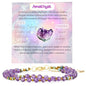 Farfume Beaded Bracelets for Women, Chakra Crystal 4mm Beads Gemstone Natural Stone Bead Spiritual Jewelry Gifts for Women - color: Purple Amethyst-Wisdom