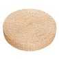 HEVIRGO Tatami Floor Pillow, Round Padded Braided Seat Cushion for Buddha Meditation, Breathable Round Straw Weave Handmade Pillow for Floor 40cm