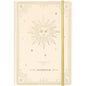 Ruled Notebook/Journal – Premium Thick Paper Faux Leather Classic Writing Notebook with Pocket + Page Dividers Gifts, Banded, Large, 144 Pages, Hard Cover, Lined (5.8 x 8.4) - White Sun Goddess - color: white