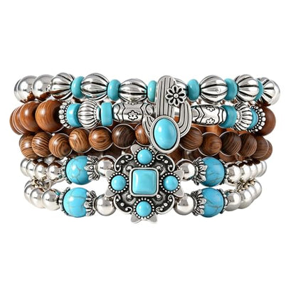 Gothic Bracelet Adjustable Punk Braided Leather Multilayer Grunge Set Bracelets Emo Metal Cuff Wrap Bangles Meaningful Gift - color: J-BZ-72