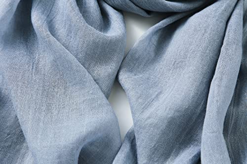 Jeelow Solid Color Scarf Wrap Shawl for Women Men – Soft Lightweight Head Scarf, All Season, Travel Beach Office Daily Wear - color: Light Blue