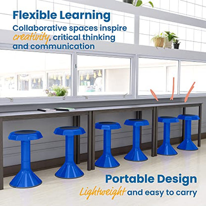 ECR4Kids ACE Active Core Engagement Wobble Stool, 20-Inch Seat Height, Flexible Seating, Blue - color: Blue
