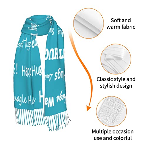 Hugs Shawl Gift For Friends And Family With Inspirational Messages Pashmina Positive Energy,Compassion,Serenity Wraps - color: Ynd04