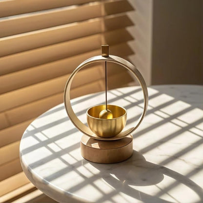 Singing Bowl – Handmade Copper Meditation Instrument, Sound Healing Bowl & Yoga Wind Chime, Mindfulness Round Bell for Home or Studio