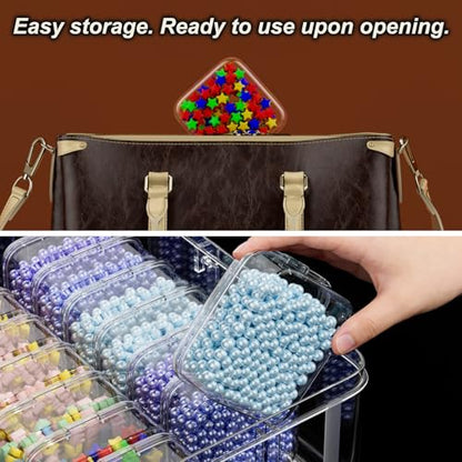 Bead Organizer Box, 84 Pcs Small Plastic Containers with Lids, 4-Tier Stackable Storage Box, Clear Organizers for Jewelry Toys Craft Storage - style: 4 Tier coffret