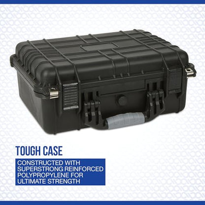 Strongway 20in. Plastic Waterproof Storage Case With Foam, Ammo Box, Fit Use of Drones,Camera,Equipments,Pistols, (Black) - color: Black