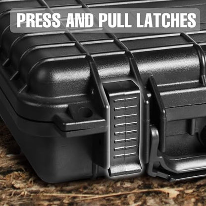 Jack Boss 11.3x 7x 2.3 Inch Hard Case, Portable Weather Waterproof Protective Camera Case with Customizable Foam, Fit Use of Drones, Camera, Equipments, Black - color: BLACK, size: 11.3x7x2.3 in