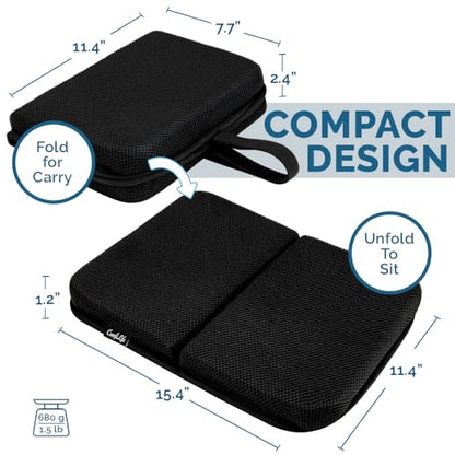 ComfiLife Ergo-Gel Airplane Seat Cushion – Travel Seat Cushion – Compact, Foldable, Portable Comfort