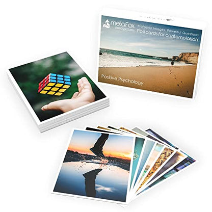 metaFox - 52 Inspirational Cards, Positive Affirmations Cards & Motivational Postcards, Picture Cards For Coaching & Therapy, Mindfulness Cards, Coaching Cards With Joyful Motives, Positive Psychology