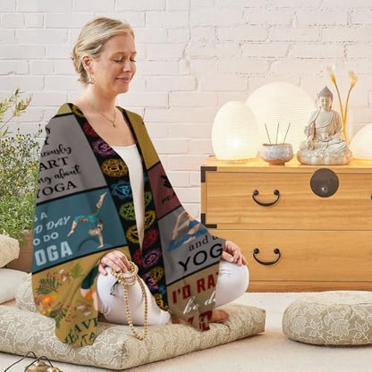 Generic Yoga Blanket Gifts for Women Lovers, Instructors - Outdoors Travel, Zen Meditation Decor - 50 * 60