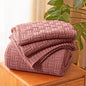 Aormenzy 50x60 Throw Blanket, Soft Cozy Acrylic Throw Blanket, Cable Knit Throw Blanket for Couch Sofa Bed, Champagne Pink - color: Champagne Pink
