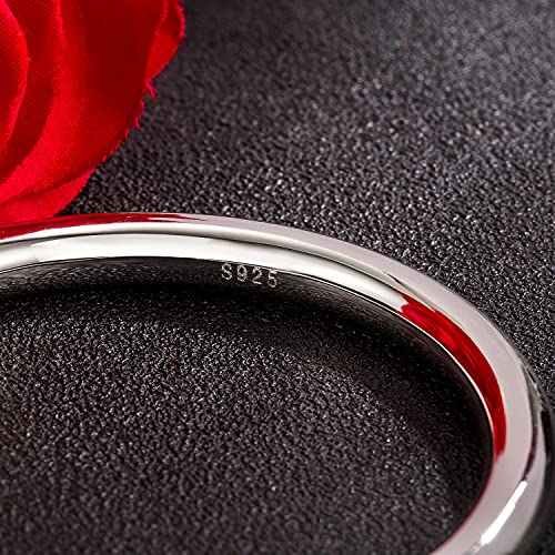 Dankadi Minimalism Women Men 925 Sterling Silver Bracelet Width 7-8MM Diameter 60-65 mm Solid Smooth On Bangle Cuff Fashion Fine Jewelry Gifts - color: Width 7MM 1 Piece, size: 9.13 inches