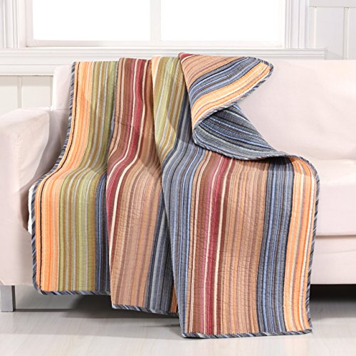 Greenland Home Katy Reversible 100% Cotton Throw Blanket