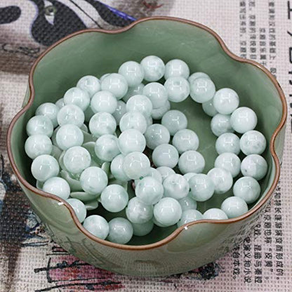 Keleny Semi Precious Stones Natural Gemstones 12mm Round Beads Crystal Stretch Bracelets 7 Inch Unisex - color: Green Angelite