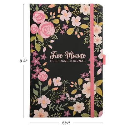 Five Minute Self Care Journal - Black Floral - style: Black Floral