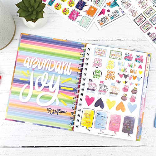 Gratitude Finder by Christina, 52 Week Non-Dated Daily Inspirational Journal for Women, Teens & Girls with 330 Grateful Heart Stickers (Abundant Joy) - color: Abundant Joy + Grateful Heart Stickers